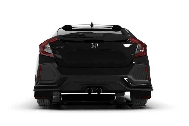 Rally Armor 17-19 Honda Civic Sport Touring UR Black Mud Flap w/ Red Logo.