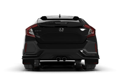 Rally Armor 17-19 Honda Civic Sport Touring UR Black Mud Flap w/ Red Logo.