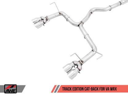 AWE Tuning Subaru WRX/STI VA/GV Sedan Track Edition Exhaust - Chrome Silver Tips (102mm).