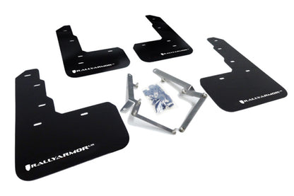 Rally Armor 17-18 Honda Civic Type R (Type R Only) UR Black Mud Flap w/ White Logo.