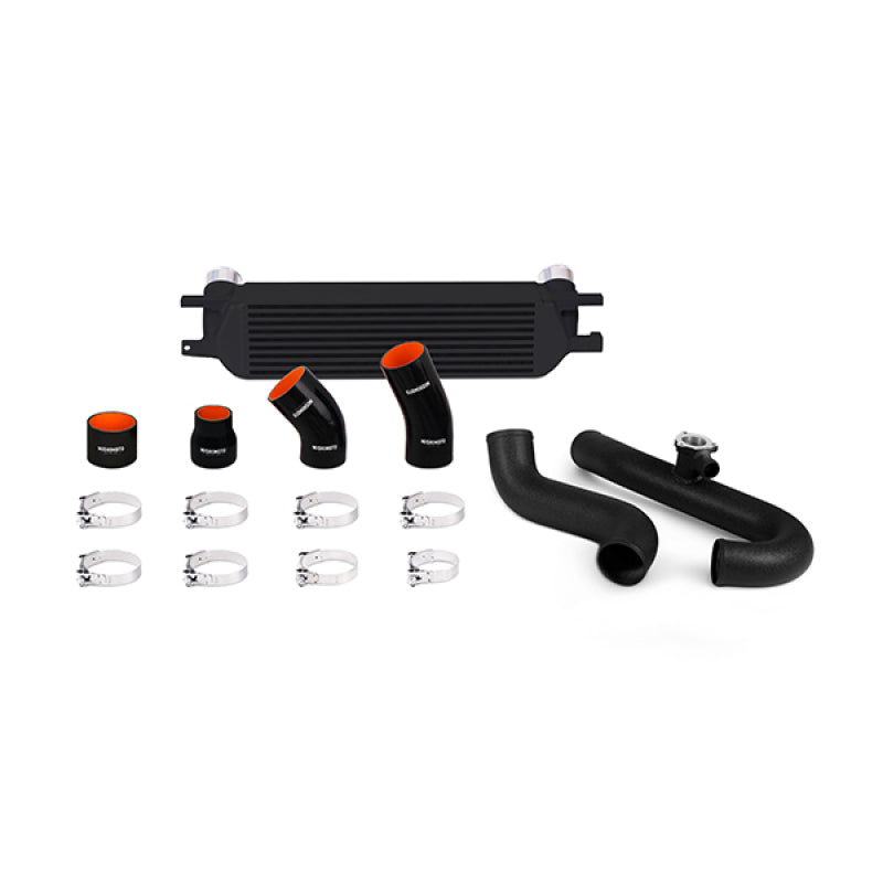 Mishimoto 2015 Ford Mustang EcoBoost Performance Intercooler Kit - Black Core Wrinkle Black Pipes.