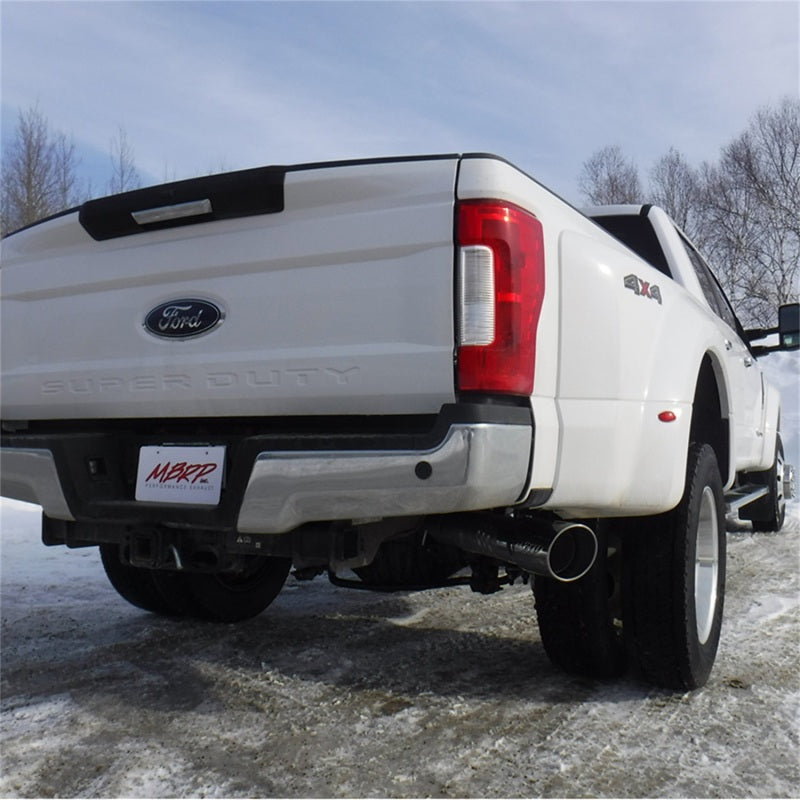 MBRP 17-19 Ford F-250/350/450 6.7L Ex. Reg Cab 5in Filter Back Single Tip T409 Exhaust System.