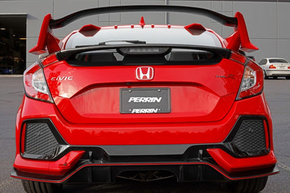 Perrin 10th Gen Civic SI/Type-R/Hatchback Tow Hook Kit (Rear) - Red.