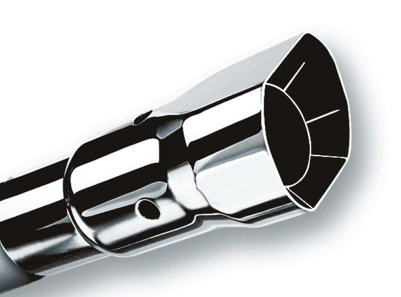 Borla Universal Polished Tip Single Square Angle-Cut Intercooled (inlet 2 1/4in. Outlet 2 1/2 x 2 3/.