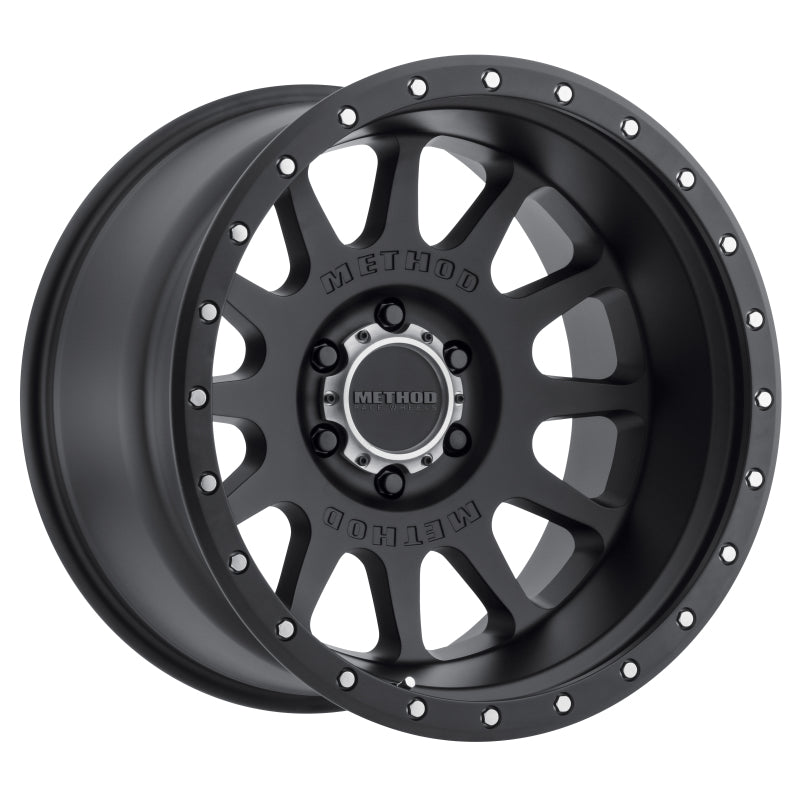 Method MR605 NV 20x10 -24mm Offset 6x135 87mm CB Matte Black Wheel.