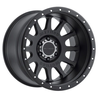 Method MR605 NV 20x10 -24mm Offset 6x135 87mm CB Matte Black Wheel.