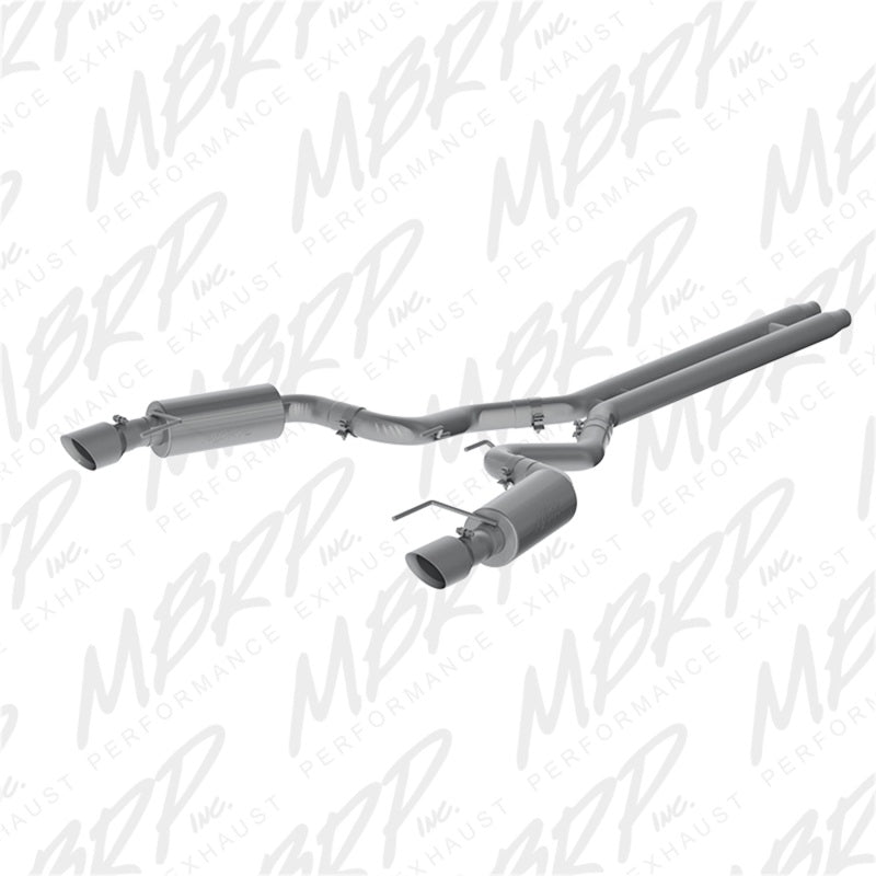 MBRP 15 Ford Mustang GT 5.0 Convertible T409 3in Cat Back Dual Split Rear Exit (Street Version).