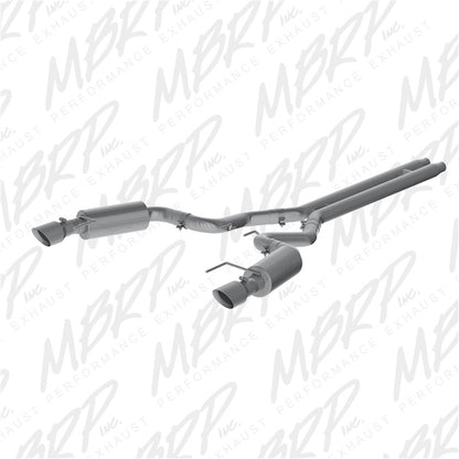 MBRP 15 Ford Mustang GT 5.0 Convertible T409 3in Cat Back Dual Split Rear Exit (Street Version).