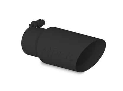 MBRP Universal Tip 4in OD 3in Inlet 10in Length Dual Wall Angled End Black.