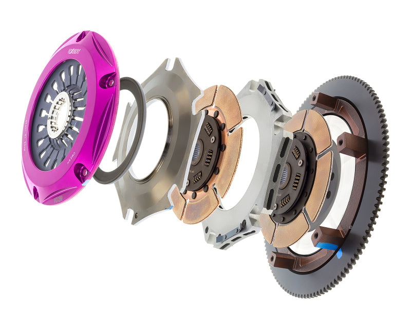 Exedy 2004-2014 Subaru Impreza WRX STI H4 Hyper Twin Cerametallic Clutch Sprung Center Disc Pull.