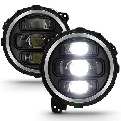 ANZO 2018-2019 Jeep Wrangler Full Led ProjectorH.L Black.