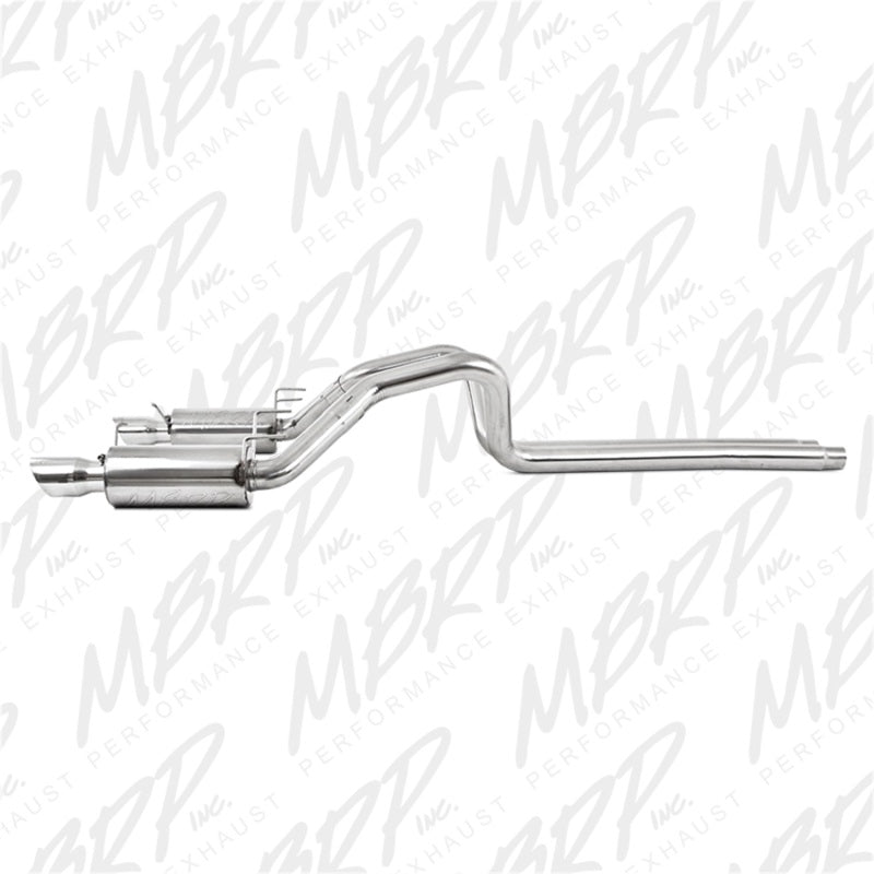 MBRP 11-14 Ford Mustang GT 5.0L Dual Split Rear Street Version T409 3in Cat Back Exhaust System.