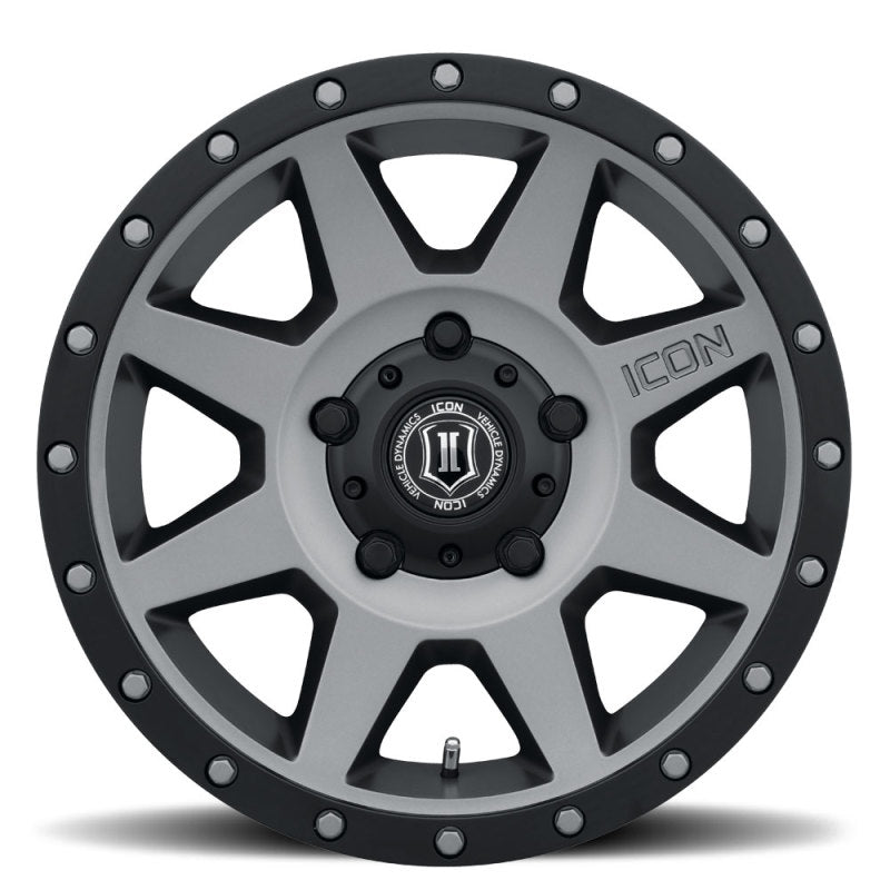 ICON Rebound 18x9 5x150 25mm Offset 6in BS 110.1mm Bore Titanium Wheel.