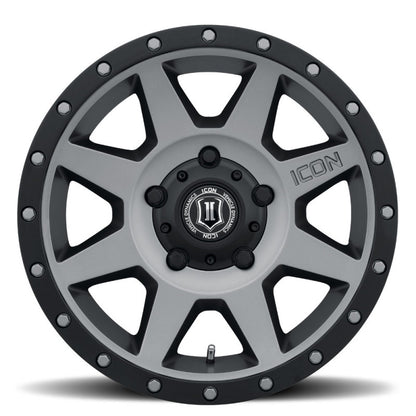 ICON Rebound 18x9 5x150 25mm Offset 6in BS 110.1mm Bore Titanium Wheel.