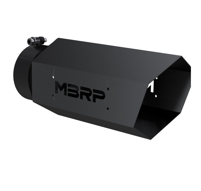 MBRP Universal Hex Tip 5in Inlet 16in length w/o Logo - Black Coated.