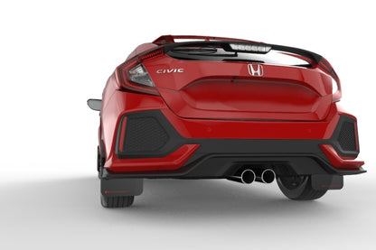 Rally Armor 17-19 Honda Civic Sport Touring UR Black Mud Flap w/ Red Logo.