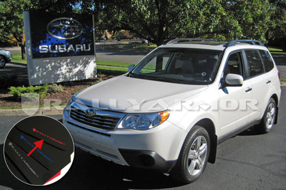 Rally Armor 2009+ Subaru Forester UR Black Mud Flap w/ Red Logo.