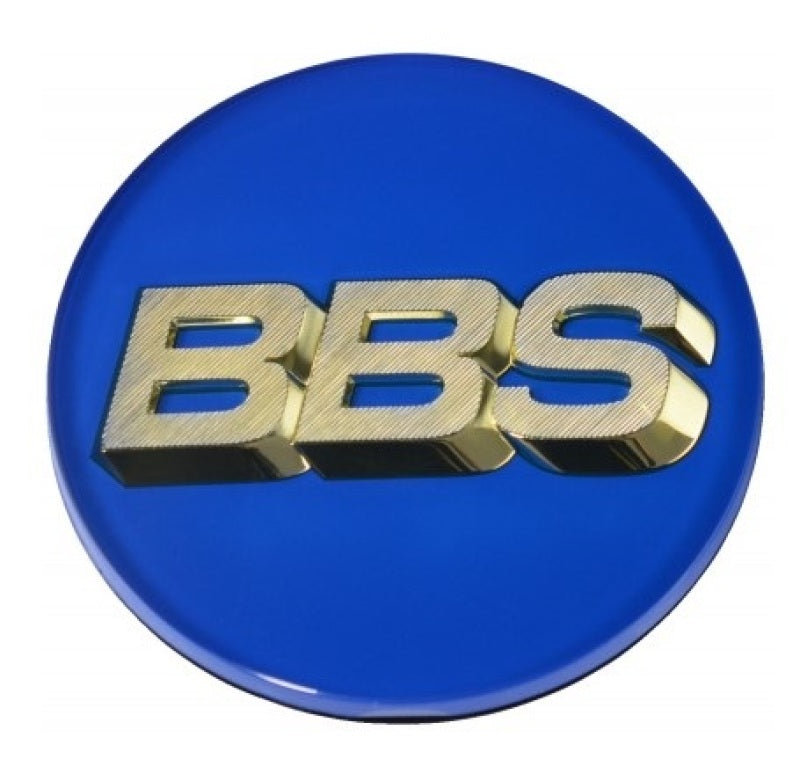 BBS Center Cap 70.6mm Blue/Gold (4-Tab).
