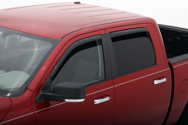 AVS 09-18 Dodge RAM 1500 Crew Cab Ventvisor In-Channel Front & Rear Window Deflectors 4pc - Smoke.
