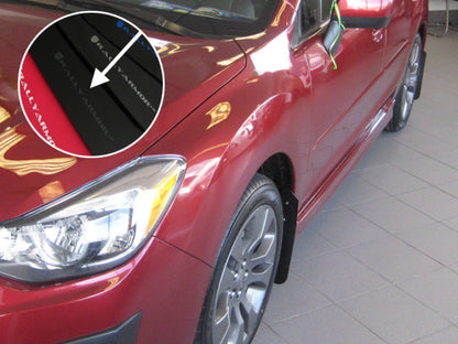 Rally Armor 12+ Subaru Impreza 5dr Hatch/4dr Sedan UR Black Mud Flap w/ Grey Logo.