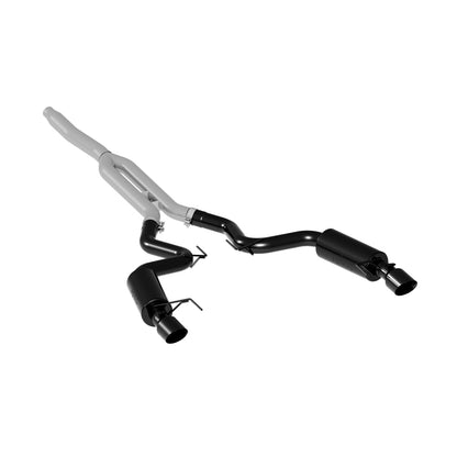 MBRP 15-18 Ford Mustang EcoBoost 2.3L Black 3in Cat Back Dual Split Rear Exit (Street Version).