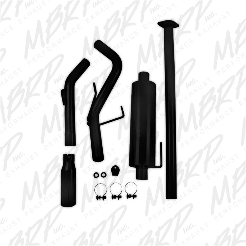 MBRP 09-14 Toyota Tacoma 4.0L EC/CC Cat-Back Single Exit AL - Black.
