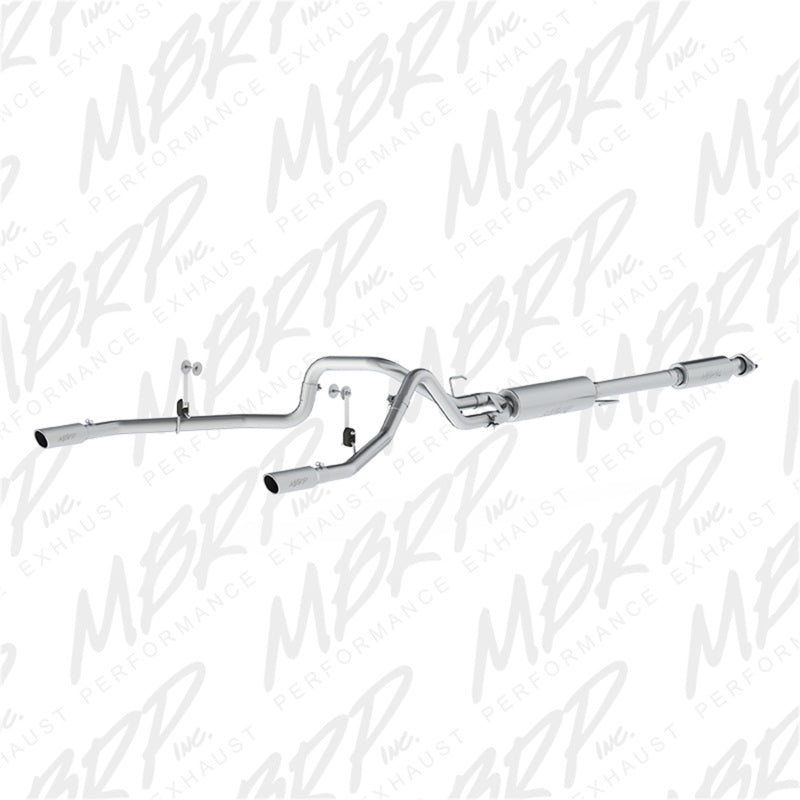MBRP 2015 Ford F-150 5.0L 3in Cat Back Dual Split Rear Exit AL Exhaust System.