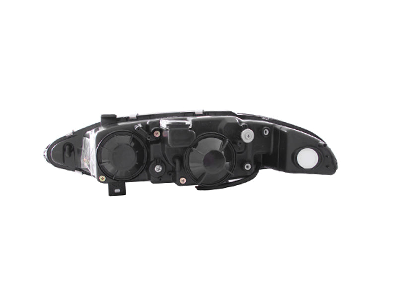 ANZO 1997-1999 Mitsubishi Eclipse Projector Headlights w/ Halo Black G2.