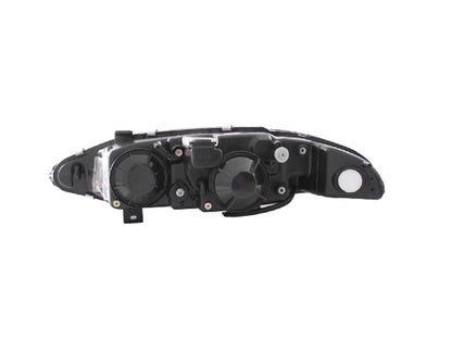 ANZO 1997-1999 Mitsubishi Eclipse Projector Headlights w/ Halo Black G2.