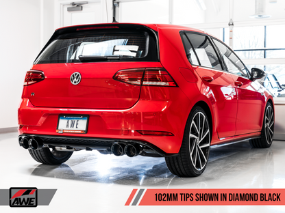 AWE Tuning Track Catback Exhaust - Diamond Black Tips | 3015-43148