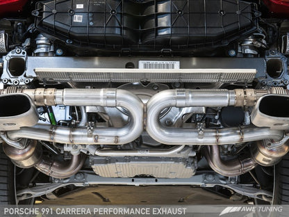 AWE Tuning 991 Carrera Performance Exhaust - Use Stock Tips.