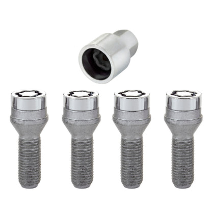 McGard Wheel Lock Bolt Set - 4pk. (Cone Seat) M14X1.5 / 19mm Hex / 31.0mm Shank Length - Chrome.