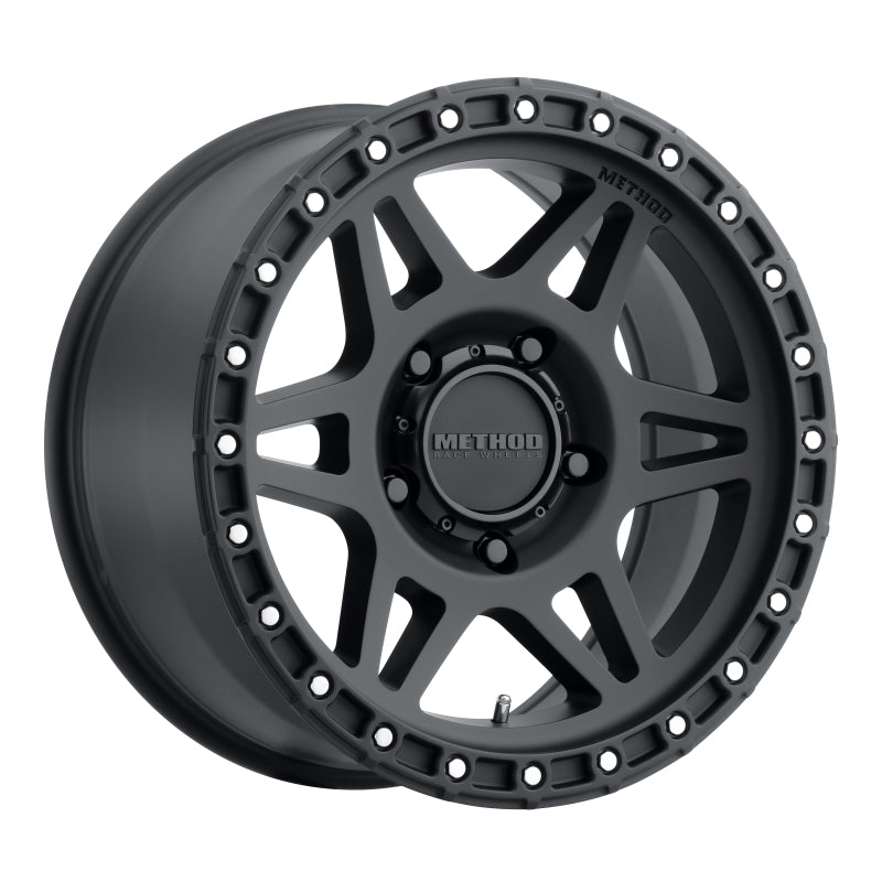 Method MR312 17x9 -12mm Offset 5x5 71.5mm CB Matte Black Wheel.