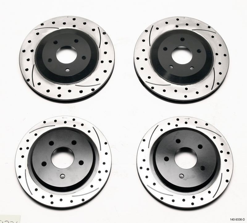 Wilwood Rotor Kit Front/Rear-Drilled 97-04 Corvette C5 All/ 05-13 C6 Base.