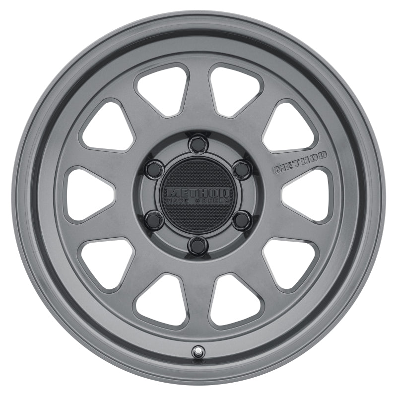 Method MR316 17x8.5 0mm Offset 6x5.5 106.25mm CB Gloss Titanium Wheel.