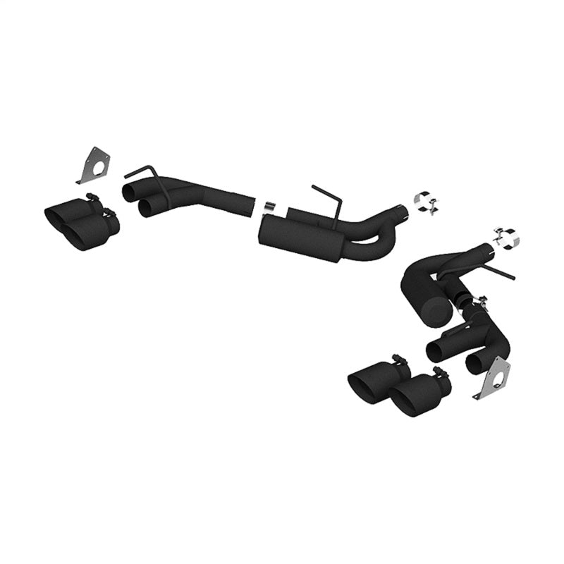 MBRP 16-19 Chevrolet Camaro V6 2.5in BLK NPP Dual Axle Back Exhaust w/ 4in Quad Dual Wall Tips.