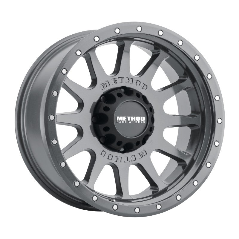 Method MR605 NV 20x10 -24mm Offset 8x170 124.9mm CB Gloss Titanium Wheel.