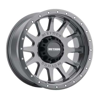 Method MR605 NV 20x10 -24mm Offset 8x170 124.9mm CB Gloss Titanium Wheel.