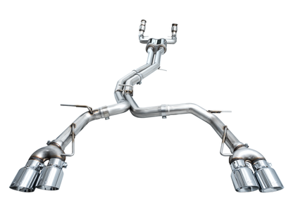 AWE Tuning Touring Catback Exhaust - Diamond Black Tips | 3020-42101