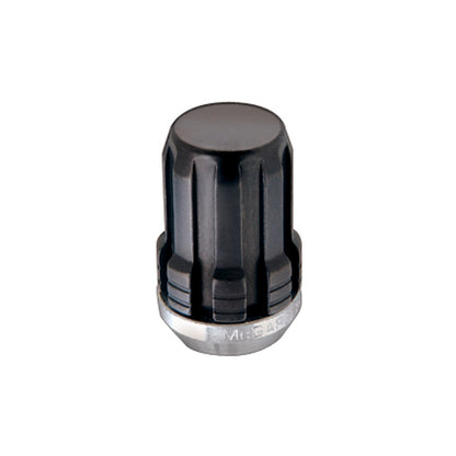 McGard SplineDrive Lug Nut (Cone Seat) M12X1.25 / 1.24in. Length (4-Pack) - Black (Req. Tool).
