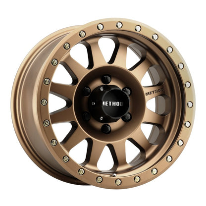 Method MR304 Double Standard 17x8.5 0mm Offset 6x5.5 108mm CB Method Bronze Wheel.