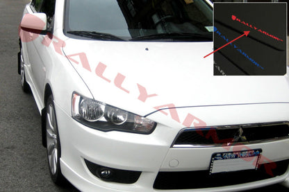 Rally Armor 2007+ Mitsubishi Lancer (doesnt fit Sportback) UR Black Mud Flap w/ Red Logo.