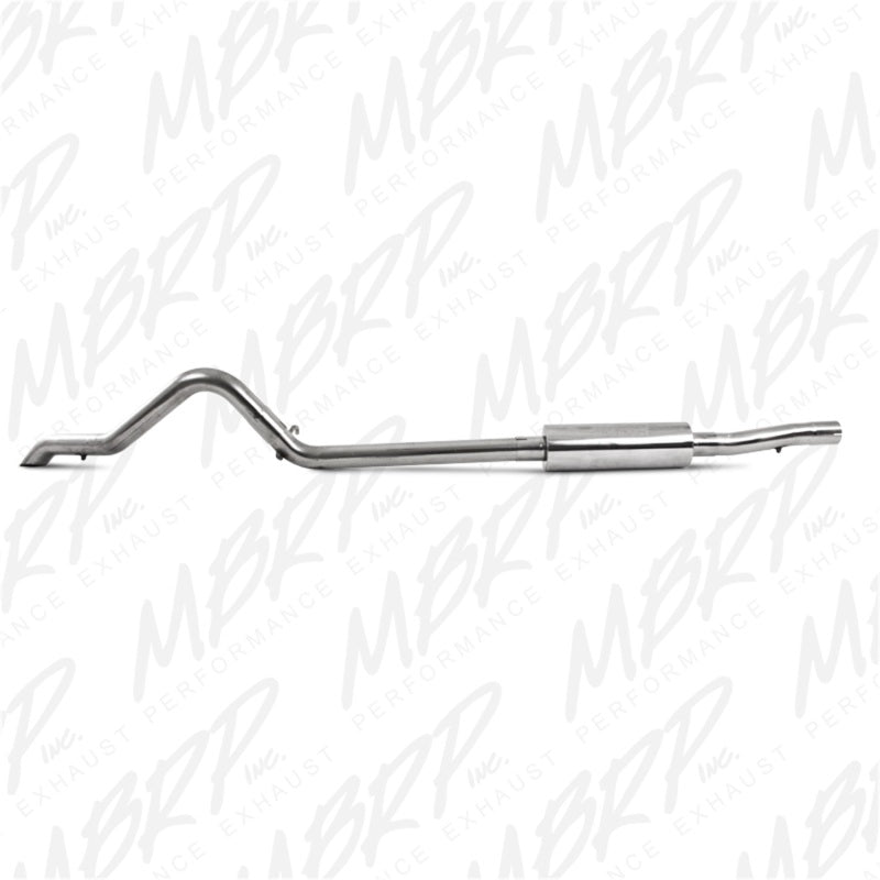 MBRP 2007-2009 Jeep Wrangler (JK) 3.8L V6 4 dr Off-Road Tail Pipe Muffler before Axle.