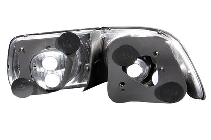 ANZO 1996-2000 Honda Civic Taillights Black.