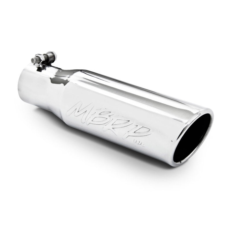 MBRP Universal Tip 3in O.D. Angled Rolled End 2 inlet 10 length.