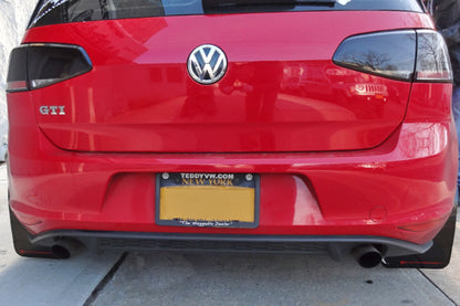 Rally Armor 2015+ VW Golf/GTI/TSI UR Black Mud Flap w/ Silver Logo.