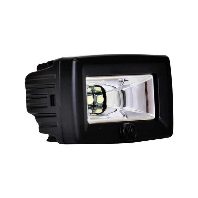 KC HiLiTES C-Series C2 LED 2in. Backup Area Flood Light 20w (Pair Pack System) - Black.