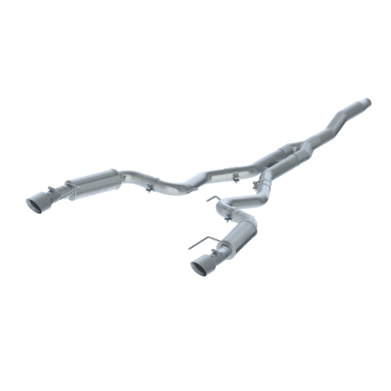 MBRP 15-18 Ford Mustang EcoBoost 2.3L T409 3in Cat Back Dual Split Rear Exit (Race Version).