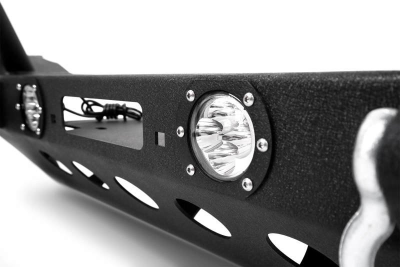 DV8 Offroad 07-18 Jeep Wrangler JK/JL FS-8 Mid Length Steel Front Bumper w/ LED Lights