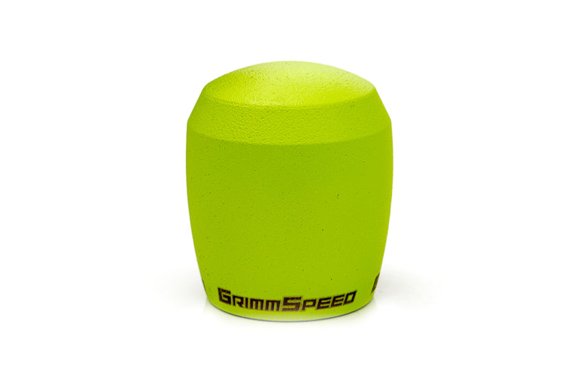 GrimmSpeed Stubby Shift Knob Stainless Steel - Subaru 5 and 6 Speed Manual Transmission - Neon Green.